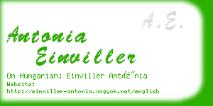 antonia einviller business card